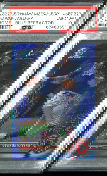 PSA 10 2022 Bowman Mega Box George Valera Blue Mojo