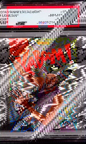 2014 Tim Duncan Panini Excalibur Kaboom Vertical Holo PSA 8 #5 SP KABOOM! RARE