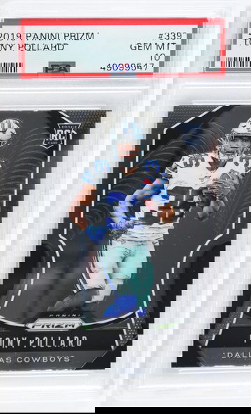 2019 Panini Prizm Tony Pollard PSA 10 #339