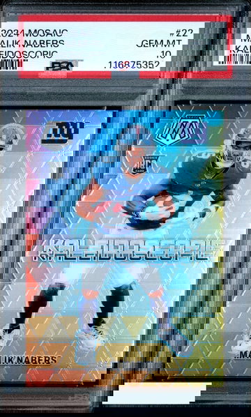 2024 PANINI MOSAIC KALEIDOSCOPIC MALIK NABERS #22 ROOKIE RC PSA 10 GEM MT