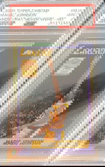 2000 Topps Chrome Magic Johnson #MJ8 Cards That Never Were Refractor PSA 9