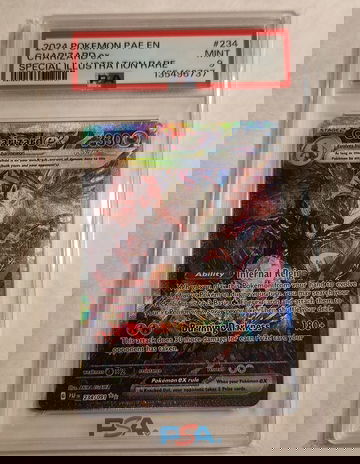 2024 Pokemon Paldean Fates CHARIZARD ex SIR #234 Psa 9