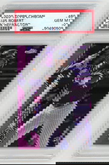2020 LUIS ROBERT TOPPS CHROME PINK REFRACTOR PSA 10