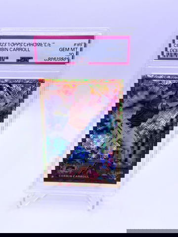 2023 Topps Chrome Logofractor Corbin Carroll RC Gold Refractor /50 PSA 10