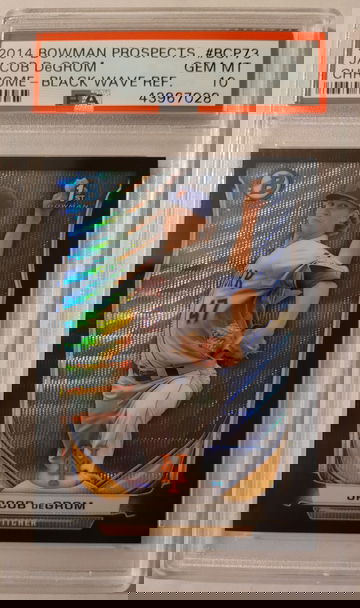2014 Bowman chrome Jacob DeGrom black Wave POP 5