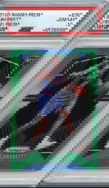 RJ Barrett Green Prizm Rookie PSA 10