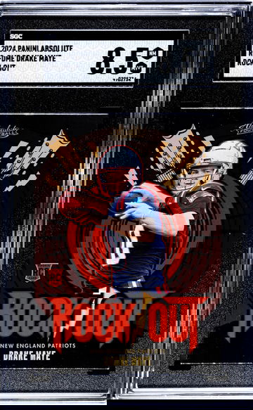 2024 Panini Absolute #RO-DME Drake Maye Rock Out SGC 8.5