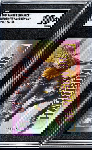 2024 Panini Luminance #180 Marvin Harrison Jr. Purple /175 SGC 10