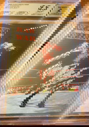 1998 WWF Duocarda The Rock 1st  Auto RC BGS 8.5+ Only 10 Graded Higher