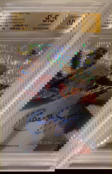 2015 high tek cal Ripken jr auto #25/25 bgs 9.5/10