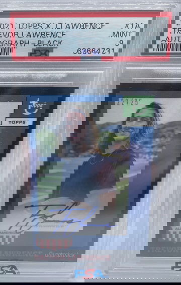 2021 Topps X Trevor Lawrence Auto Black #1A PSA 9