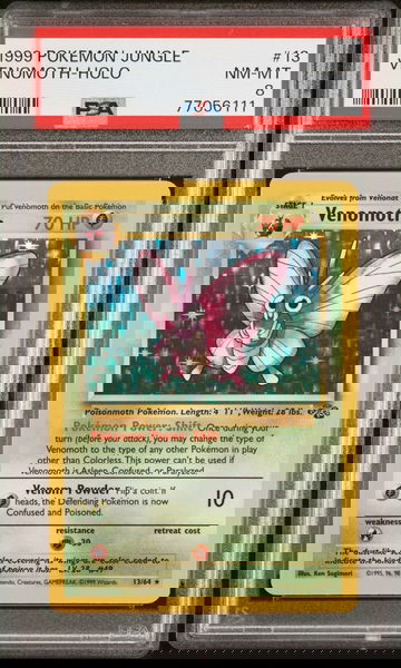 1999 Pokemon Jungle Holo Venomoth #13 PSA 8