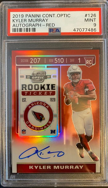 Kyler Murray Contenders Optic Red Auto /199 PSA 9