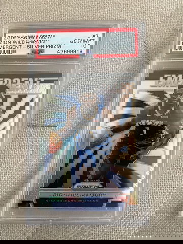 2019 Zion Williamson RC SILVER EMERGENT PRIZM PSA 10 #7