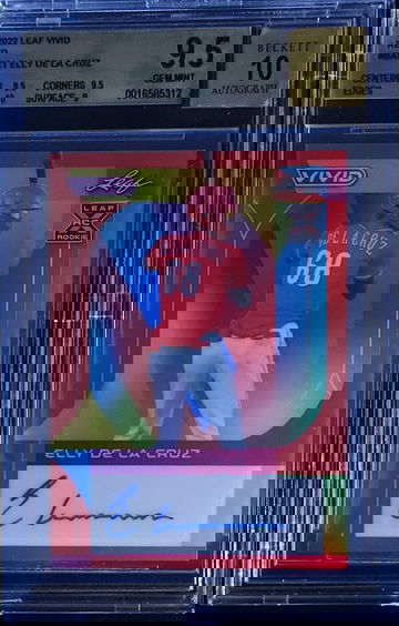 2023 Leaf Vivid Red Jersey Color Match Elly De La Cruz Auto /35 BGS 9.5/10 GEM
