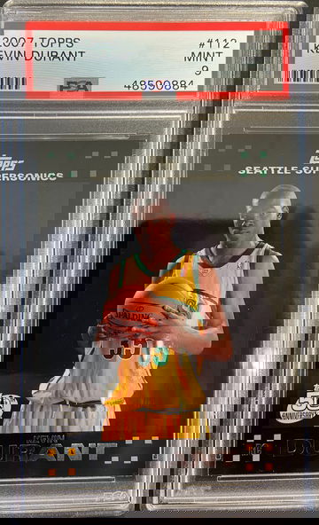 2007 Kevin Durant Topps Black Border PSA 9 Rookie Nets RC