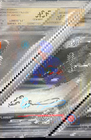 Eloy Jimenez 2017 Bowman Chrome Auto BGS 9.5 gem
