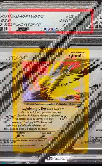 2000 Pokemon Promo Black Star Aoki Error Zapdos #23 PSA 9