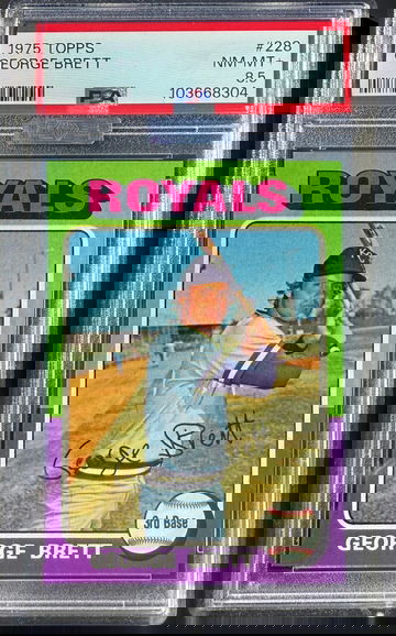 1975 Topps George Brett Rookie RC PSA 8.5 Mike Baker Silver Diamond stunner!!