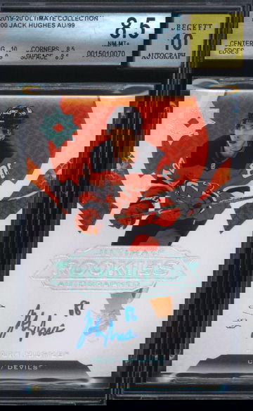 2019-20 Ultimate Collection #200 Jack Hughes Auto Rookie SP /99