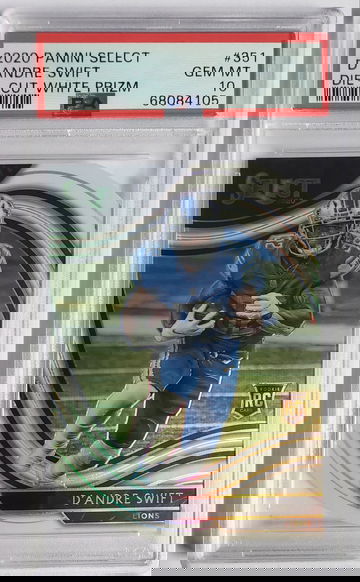 2020 Panini Select DeAndre Swift Die-Cut White Prizm #351 PSA 10