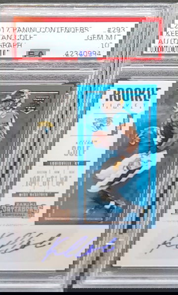 2017 CONTENDERS KEELAN COLE ROOKIE TICKET SP RC AUTO #293 PSA 10 RAIDERS POP 14