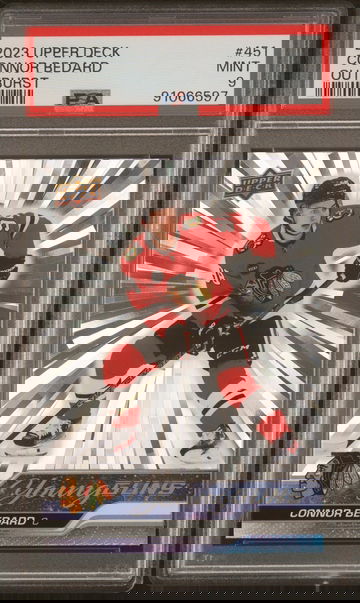 2023 Upper Deck Connor Bedard #451 Young Guns Outburst PSA 9