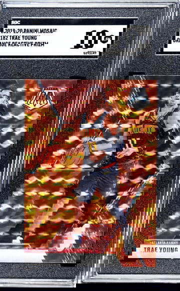 2019-20 Panini Mosaic #182 Trae Young Orange Reactive Prizm SGC 10