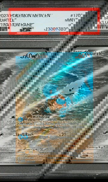 2023 Pokemon Scarlet and Violet 151 Illustration Rare Squirtle #170 PSA 9