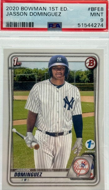 2020 BOWMAN 1ST ED. JASSON DOMINGUEZ #BFE8 PSA 9 MINT