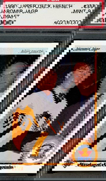 1990 Upper Deck French #356  Jaromir Jagr  RC  PSA 9  Future HOF