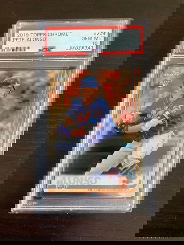 2019 Topps Chrome Pete Alonso RC PSA 10