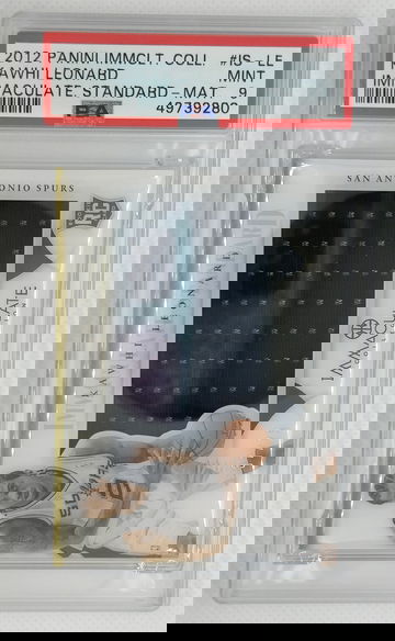 KAWHI LEONARD 2012 Panini Immaculate Collection Immaculate Standard Materials Rookie RC Jumbo Jersey 37/75 - PSA MINT 9