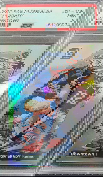 2020 Panini Donruss Tom Brady Downtown PSA 9