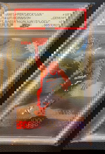 1996 Upper Deck USA Basketball David Robinson Gold PSA 10