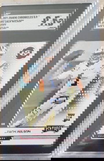 Zach Wilson RC 2021 Chronicles DP #382 Playoff Red /149 SGC 9.5 