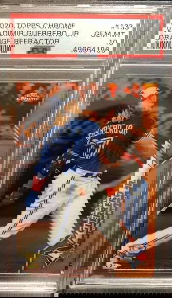 Vladimir Guerrero Jr 2020 Topps Chrome Orange Rookie Cup Refractor /25 PSA 10