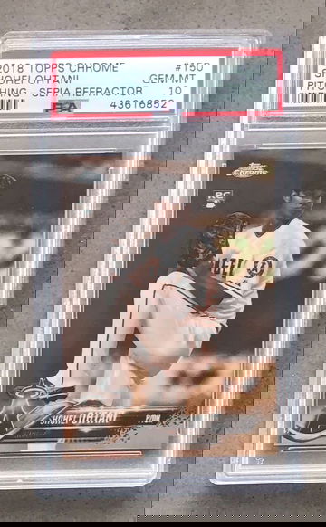 2018 Shohei Ohtani Chrome Sepia Refractor PSA 10