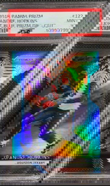 2018 Panini Prizm Blue Die Cut /199 SP DeAndre Hopkins #122 PSA 9 MINT Pop 2
