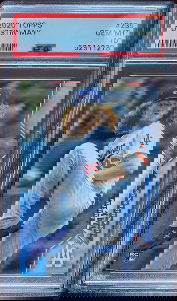 2020 Topps Dustin May NO LOGO PSA 10 Gem Mint