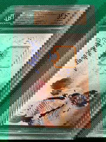 2013 national treasures John Elway auto patch 13/50 50th anniversary bgs 9.5 10 auto