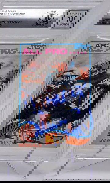 1982 Topps #51 Anthony Munoz BGS Authentic Auto 10 Inscription Rookie RC HOF