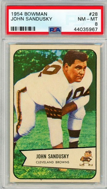 1954 Bowman John Sandusky #28 PSA 8 P1330