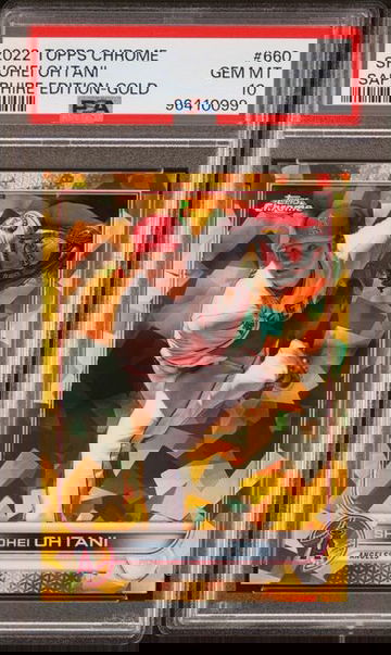2022 Topps Chrome Sapphire 660 Shohei Ohtani Gold Refractor 16/50