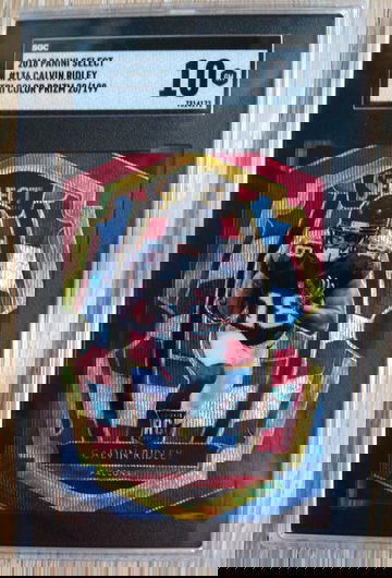 Calvin Ridley Select Premier Level Tri-Color SGC 10