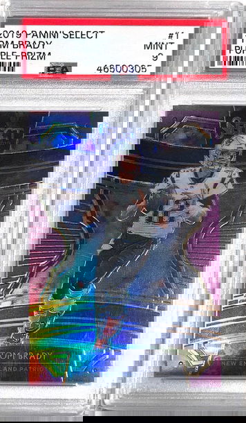 2019 Panini Select Tom Brady Purple Prizm /75 PSA 9