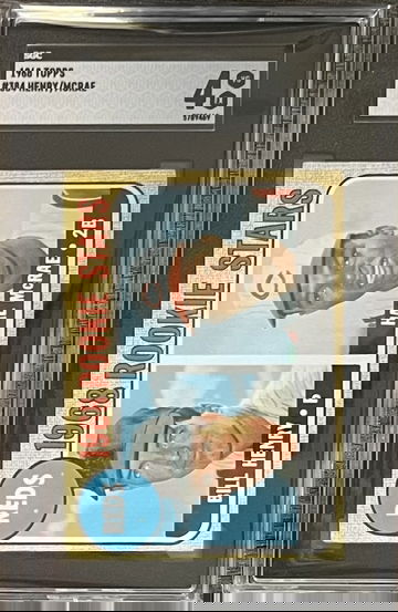 1968 Topps Baseball Rookie Stars Hal McRae Bill Henry #384 RC SGC Graded Slab