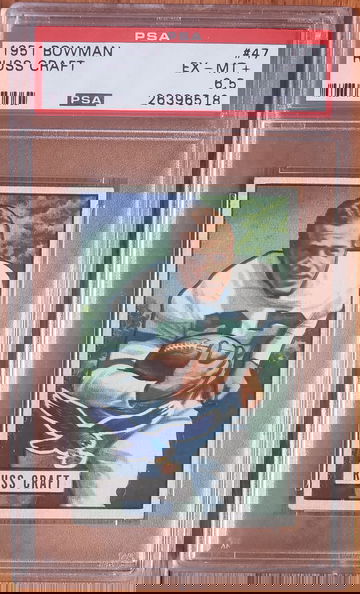 1951 Bowman Russ Craft #47 PSA 6.5 Eagles