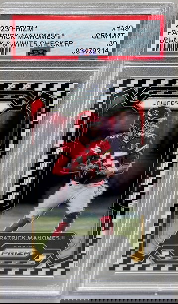 2023 Prizm #149 Patrick Mahomes II Black & White Checker PSA 10