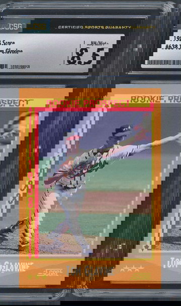 1988 Score Tom Glavine #638 Rookie Prospect CSG NM/Mint 8.5 - Atlanta Braves